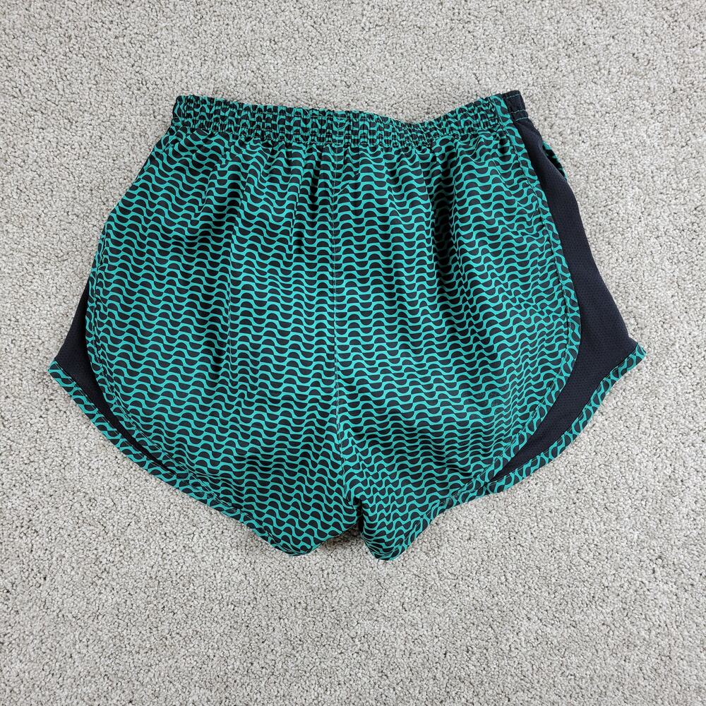 Nike Dri-Fit Swimwear Trunk Shorts Womens XS Black Green Elastic Waist Logo - Picture 3 of 12
